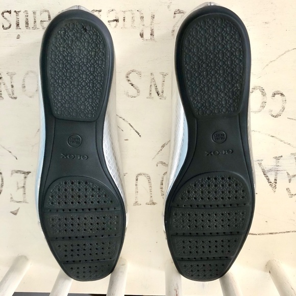 Geox, Respira, Metallic Silver,  Ballet Flats, Size, Eur 38, Great Condition - Picture 10 of 16